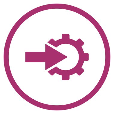 COG Tümleştirme düz vektör simgesi