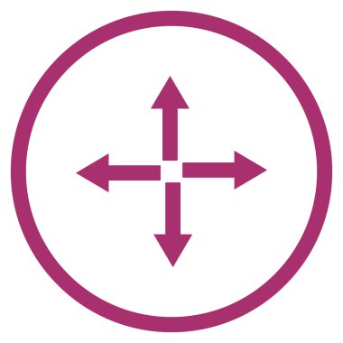 Oklar düz vektör simgesini genişletin