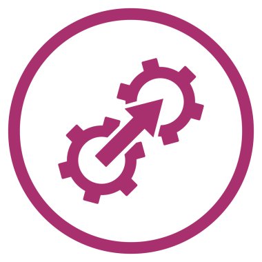 Dişli Tümleştirme düz vektör simgesi