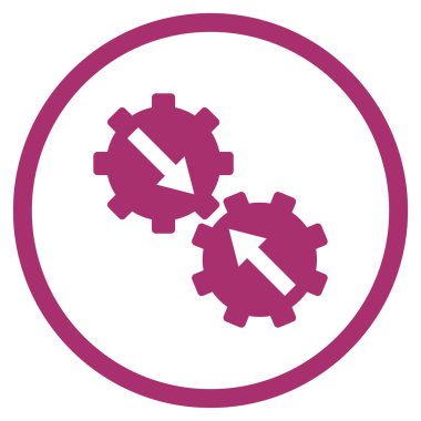 Dişli Tümleştirme düz vektör simgesi