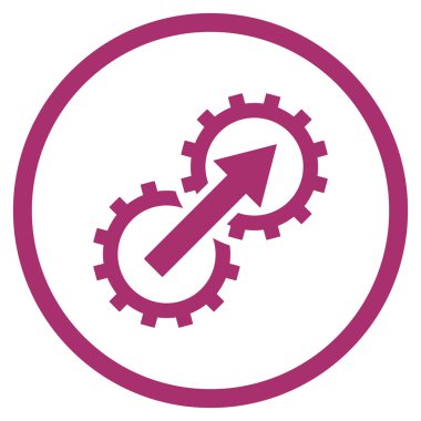 Dişli Tümleştirme düz vektör simgesi