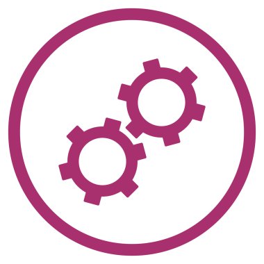 dişliler düz vektör simgesi