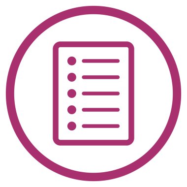 Liste sayfa düz vektör simgesi