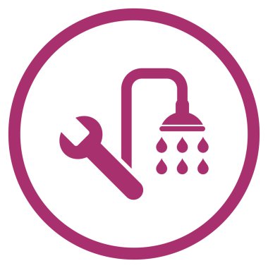 Sıhhi tesisat düz vektör simgesi