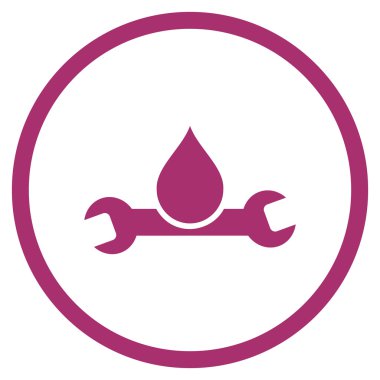 Sıhhi tesisat düz vektör simgesi