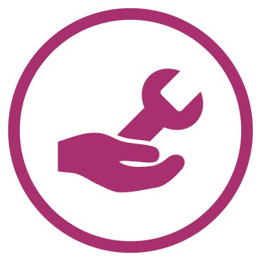 Onarım hizmeti düz vektör simgesi