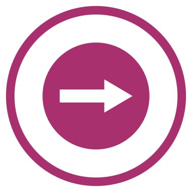 Sağ yuvarlak ok düz vektör simgesi