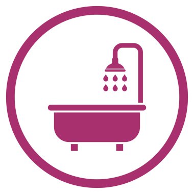Duş banyo düz vektör simgesi