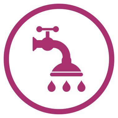 Duş musluk düz vektör simgesi