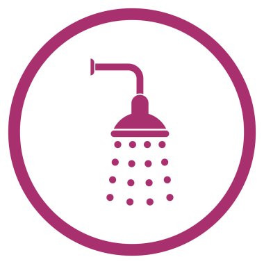 Duş düz vektör simgesi