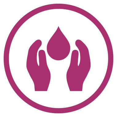 Su bakımı düz vektör simgesi