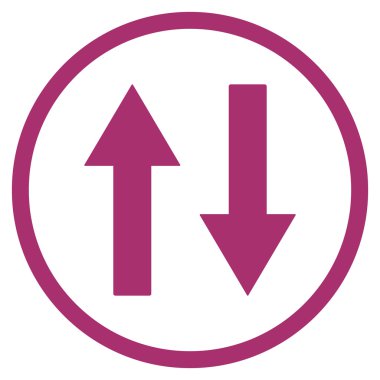 Dikey Çevir okları vektör simge düz