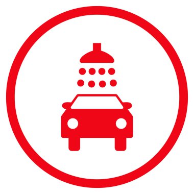 Araba duş düz vektör simgesi