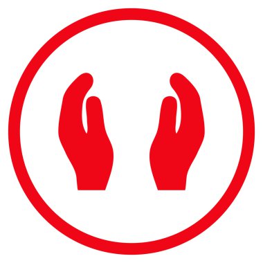 Bakım el düz vektör simgesi