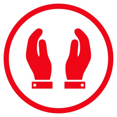 Bakım el düz vektör simgesi