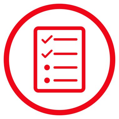 Denetim listesi sayfa düz vektör simgesi