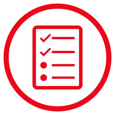 Denetim listesi sayfa düz vektör simgesi