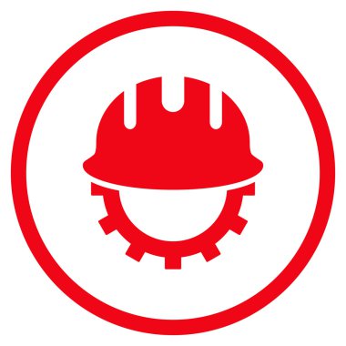 Geliştirme işçisi düz vektör simgesi