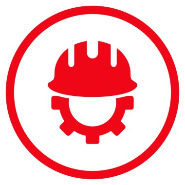 Geliştirme işçisi düz vektör simgesi