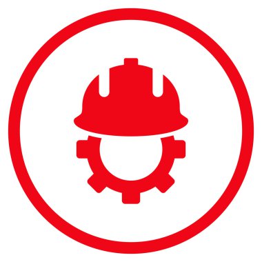 Geliştirme kask düz vektör simgesi