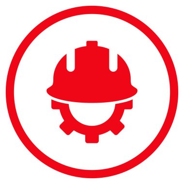 Geliştirme kask düz vektör simgesi