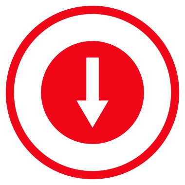 Yuvarlak ok düz vektör simgesi