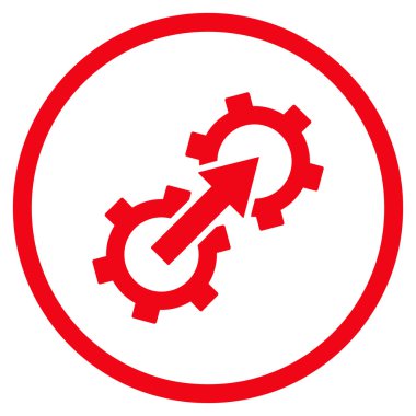 Dişli Tümleştirme düz vektör simgesi