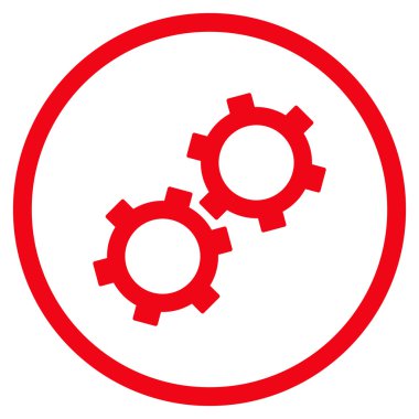 dişliler düz vektör simgesi