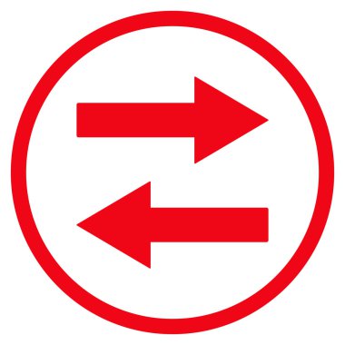 Yatay Çevir okları vektör simge düz