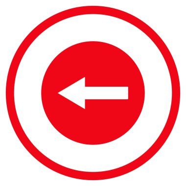 Sol yönlü ok düz vektör simgesi