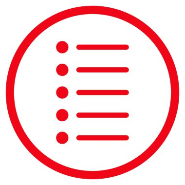 Öğeleri düz vektör simgesi