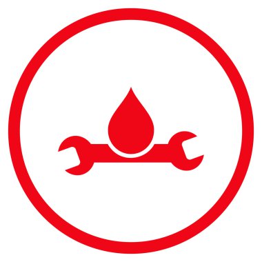 Sıhhi tesisat düz vektör simgesi