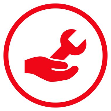 Onarım hizmeti düz vektör simgesi