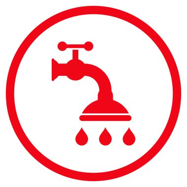 Duş musluk düz vektör simgesi