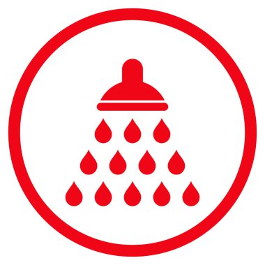 Duş düz vektör simgesi