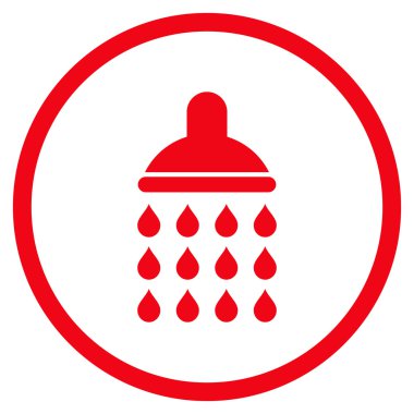 Duş düz vektör simgesi