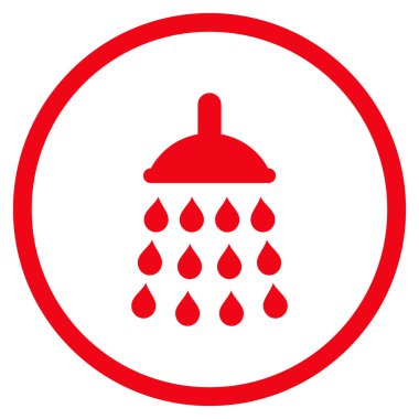 Duş düz vektör simgesi