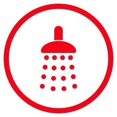 Duş düz vektör simgesi