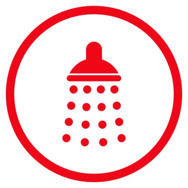 Duş düz vektör simgesi