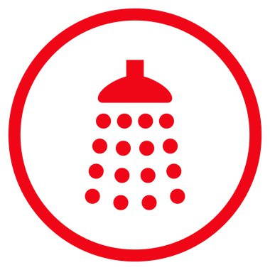 Duş düz vektör simgesi