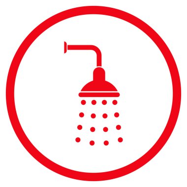 Duş düz vektör simgesi