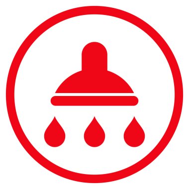 Duş düz vektör simgesi