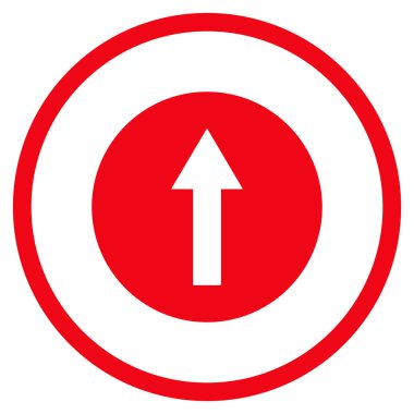 Yukarı yönlü ok düz vektör simgesi