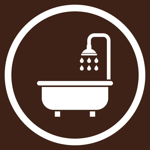 Shower Bath Flat Vector Icon — Stockvector