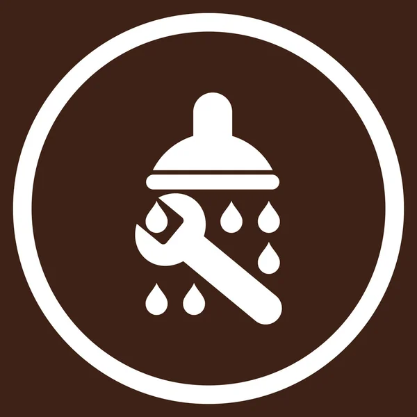 Prysznic sanitarny płaski wektor ikona — Wektor stockowy