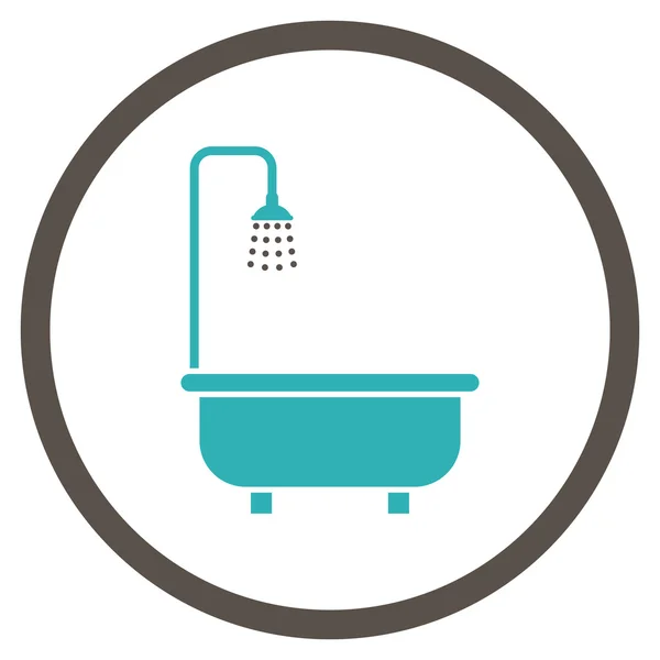 Baño de ducha Vector plano Icono — Vector de stock