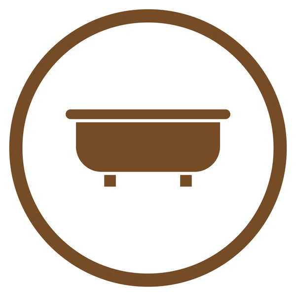 Bañera plana Vector Icono — Vector de stock