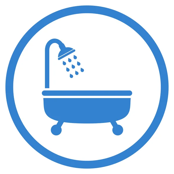 Baño de ducha Vector plano Icono — Vector de stock