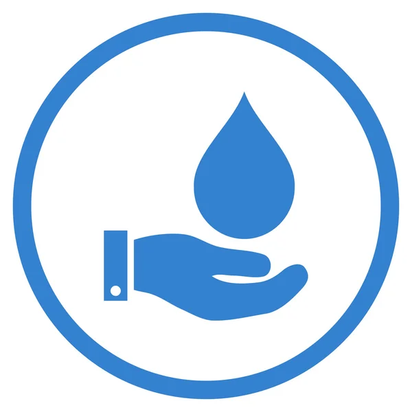 Ícone de vetor plano de serviço de água — Vetor de Stock