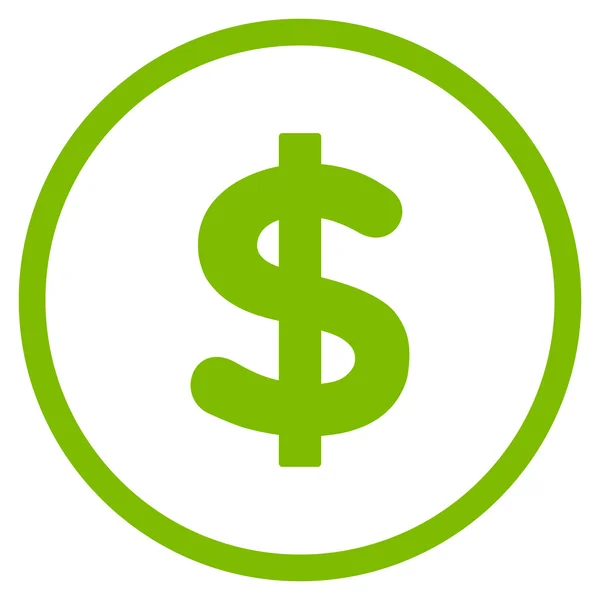 Dollar platte vector pictogram — Stockvector